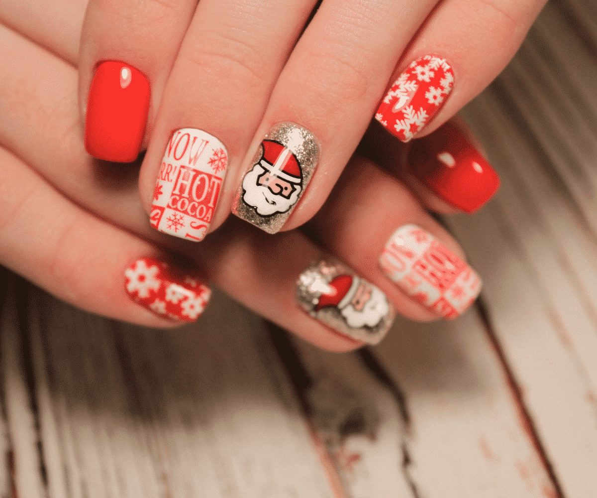 ideias de unhas para o natal