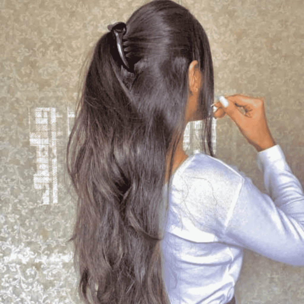 cabelo meio preso